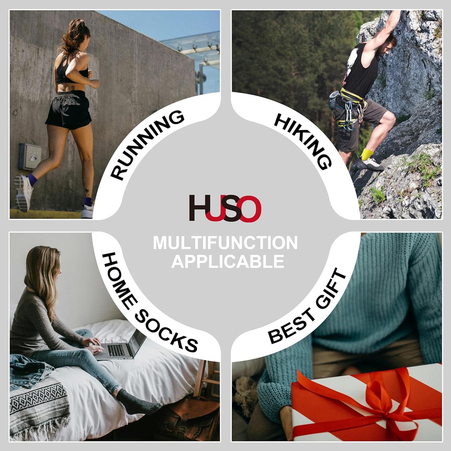 Men'S Women'S Tennis Socks,  Performance Sports Ankle Compression Socks 1,2,3,4,6 Pairs