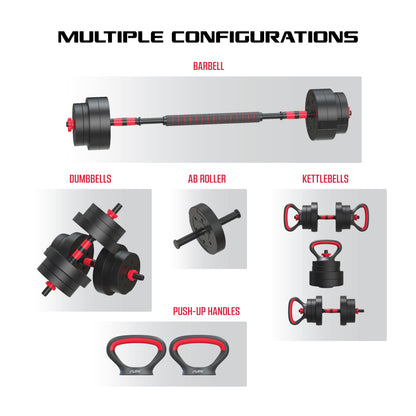 Smartbell Gym 5-In-1 Adjustable Dumbbell Set & Weight Set for Home Workouts, 40 Lbs