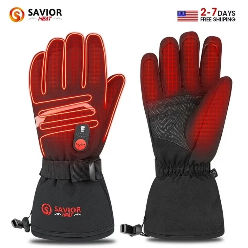 Men Women Heated Gloves with Touchscreen for Cycling Skiing Battery Powered Gloves