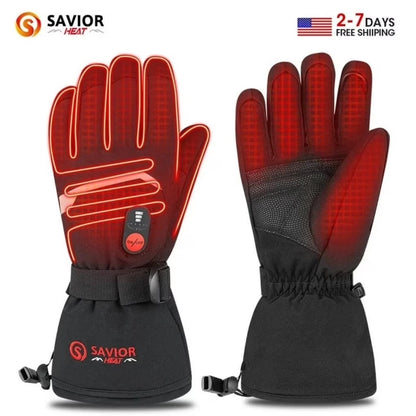 Men Women Heated Gloves with Touchscreen for Cycling Skiing Battery Powered Gloves