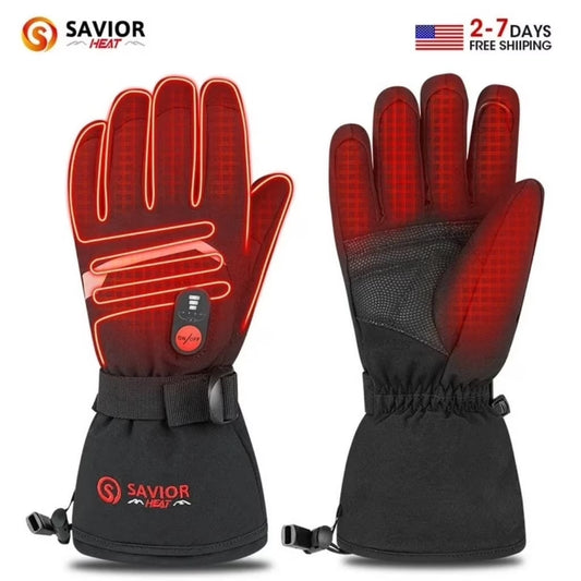 Men Women Heated Gloves with Touchscreen for Cycling Skiing Battery Powered Gloves