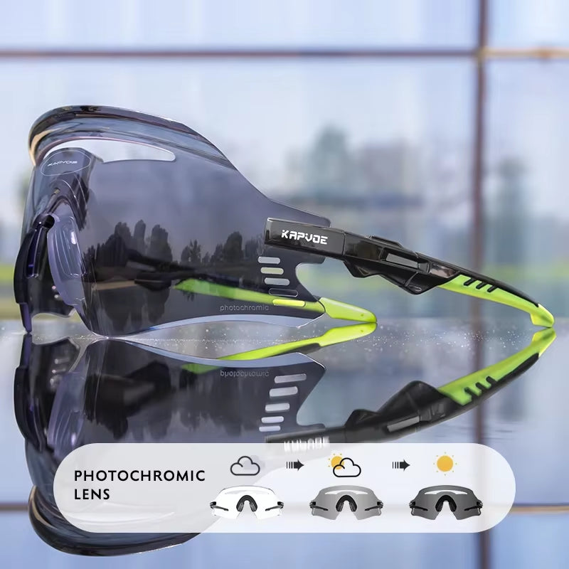 New Photochromic Cycling Glasses Men Women Outdoor Cycling Sunglasses Road Bicycle Goggle MTB Cycling Eyewear 1Lens