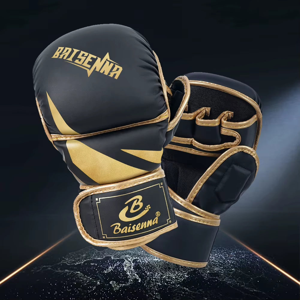 Boxing Gloves Comfortable Sanda Boxing Gloves PU Leather Professional Boxing Gloves Fighting Taekwondo Mitts for Children Adults