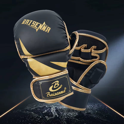 Boxing Gloves Comfortable Sanda Boxing Gloves PU Leather Professional Boxing Gloves Fighting Taekwondo Mitts for Children Adults