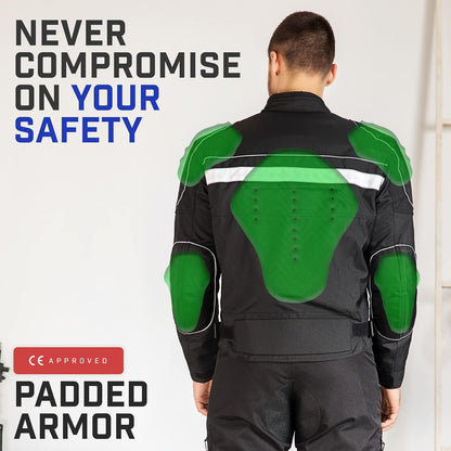 -Motorcycle Jacket-Motorcycle Jacket with Armor Ce-Powersports Protective Jackets-Biker Jacket Men-Waterproof