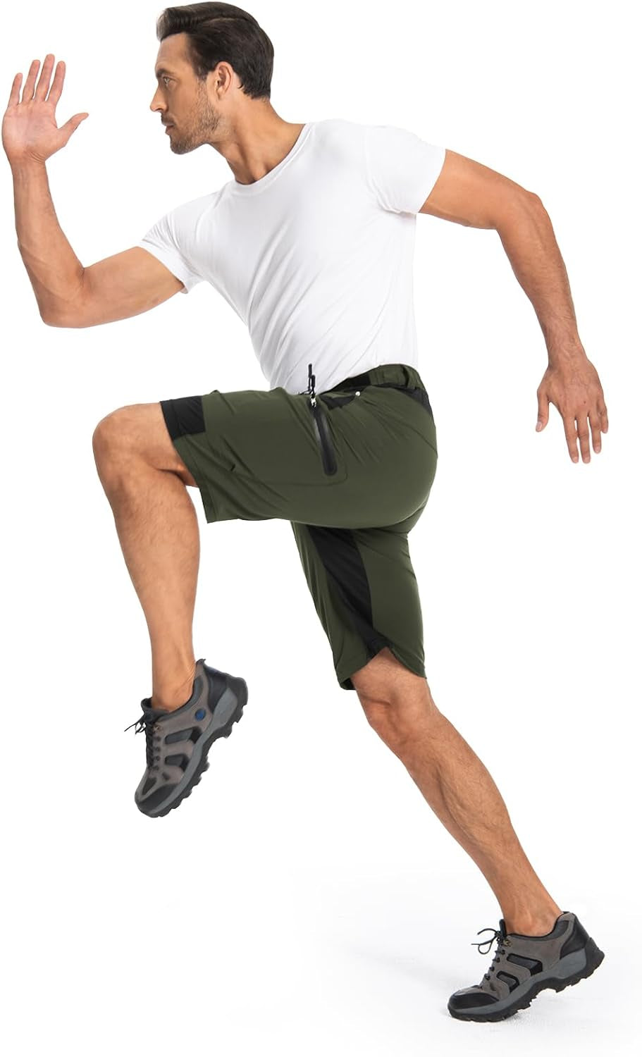 Mens Hiking Cargo Shorts Lightweight Water-Resistant Quick Dry Stretch for Casual Golf Fishing Tactical Bike Outdoor