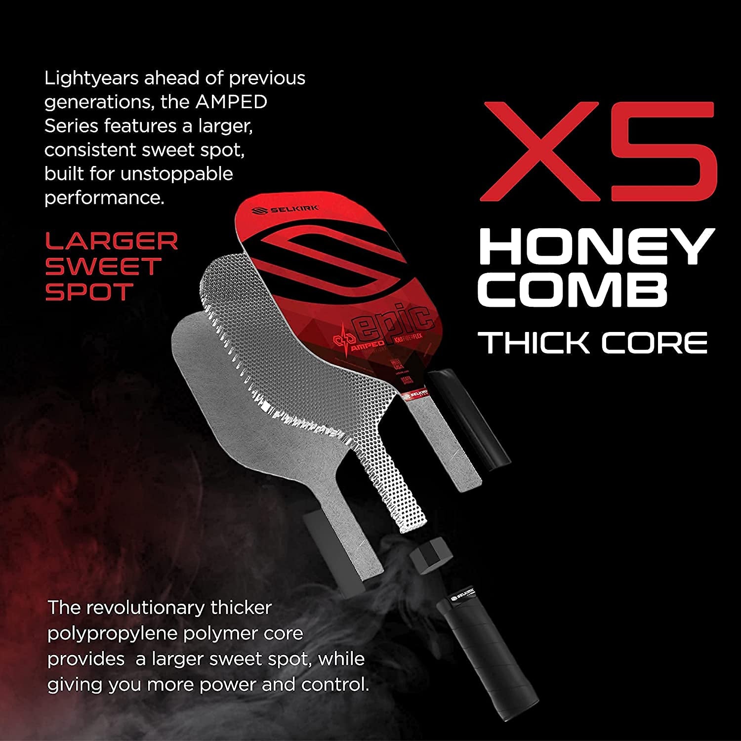 Amped Pickleball Paddles | Assembled in the USA | Amped Control or Amped Pro Fiberglass Pickleball Paddle | Unrivaled Precision & Control