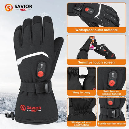 Men Women Heated Gloves with Touchscreen for Cycling Skiing Battery Powered Gloves