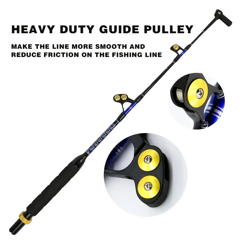 Topline Tackle Ocean Deap Sea Fishing Rod 1 Section Medium Heavy Big Game Tuna Trolling Rod