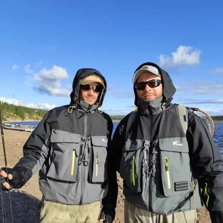 8Fans 2-Layer Comfortable Fishing Jackets Breathable and Waterproof with Cotton Filling and Zipper Closure