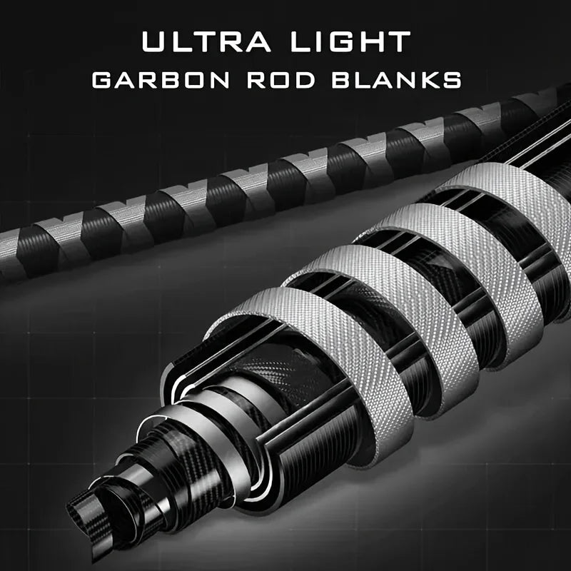 Carp Surf Fishing Rod High Carbon Fiber 2 Sections Smooth Guide Ring Composite Spinning Bass Trout River Fly