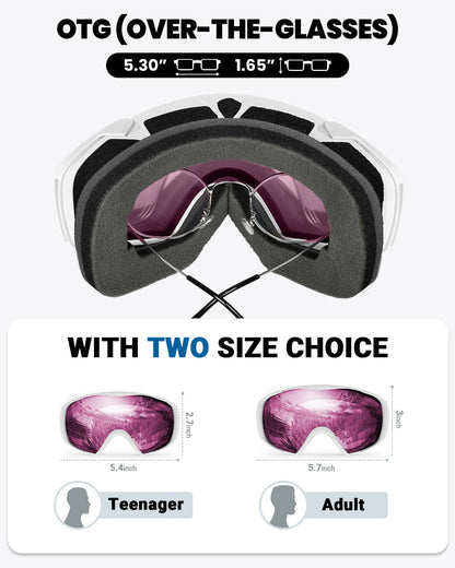 OutdoorMaster Winter Outdoor Skiing Goggles Double Anti Fog Spherical Snow Goggles Custom Logo Designer Snowboard Ski Goggles