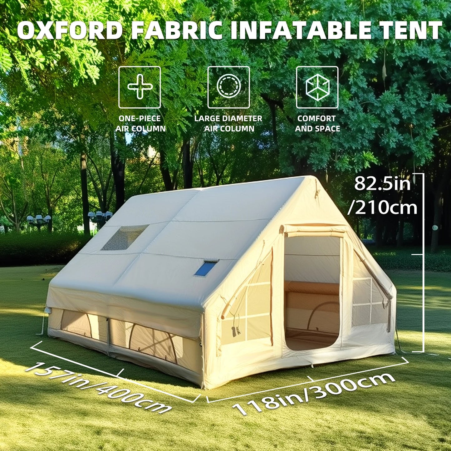 Outdoor Tent 12 square Meters Automatic Pop-Up Air Tent Family Outdoor Camping Inflatable Tent