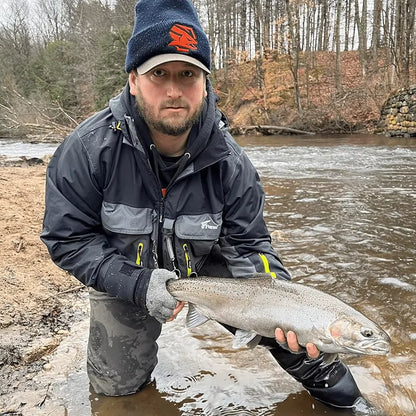 8Fans 2-Layer Comfortable Fishing Jackets Breathable and Waterproof with Cotton Filling and Zipper Closure