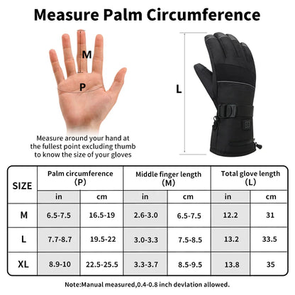 Electric Heating Gloves Winter Warm Touch Skiing Heated Glove for Camping Fishing Hunting Motorcycle