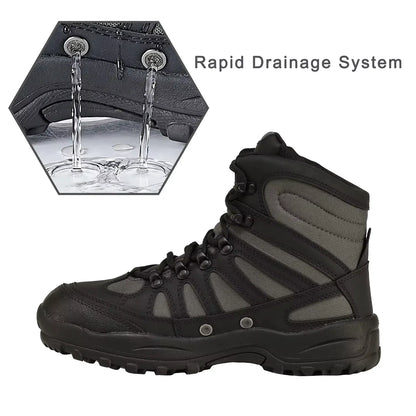 Rotating Buckle Lacing System Outsole Wading Boots with Spear Gun Accessories