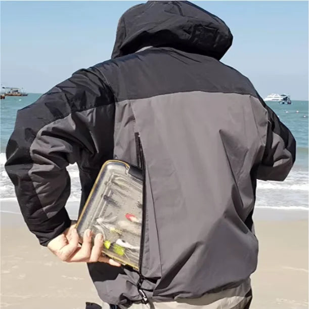 8Fans 2-Layer Comfortable Fishing Jackets Breathable and Waterproof with Cotton Filling and Zipper Closure