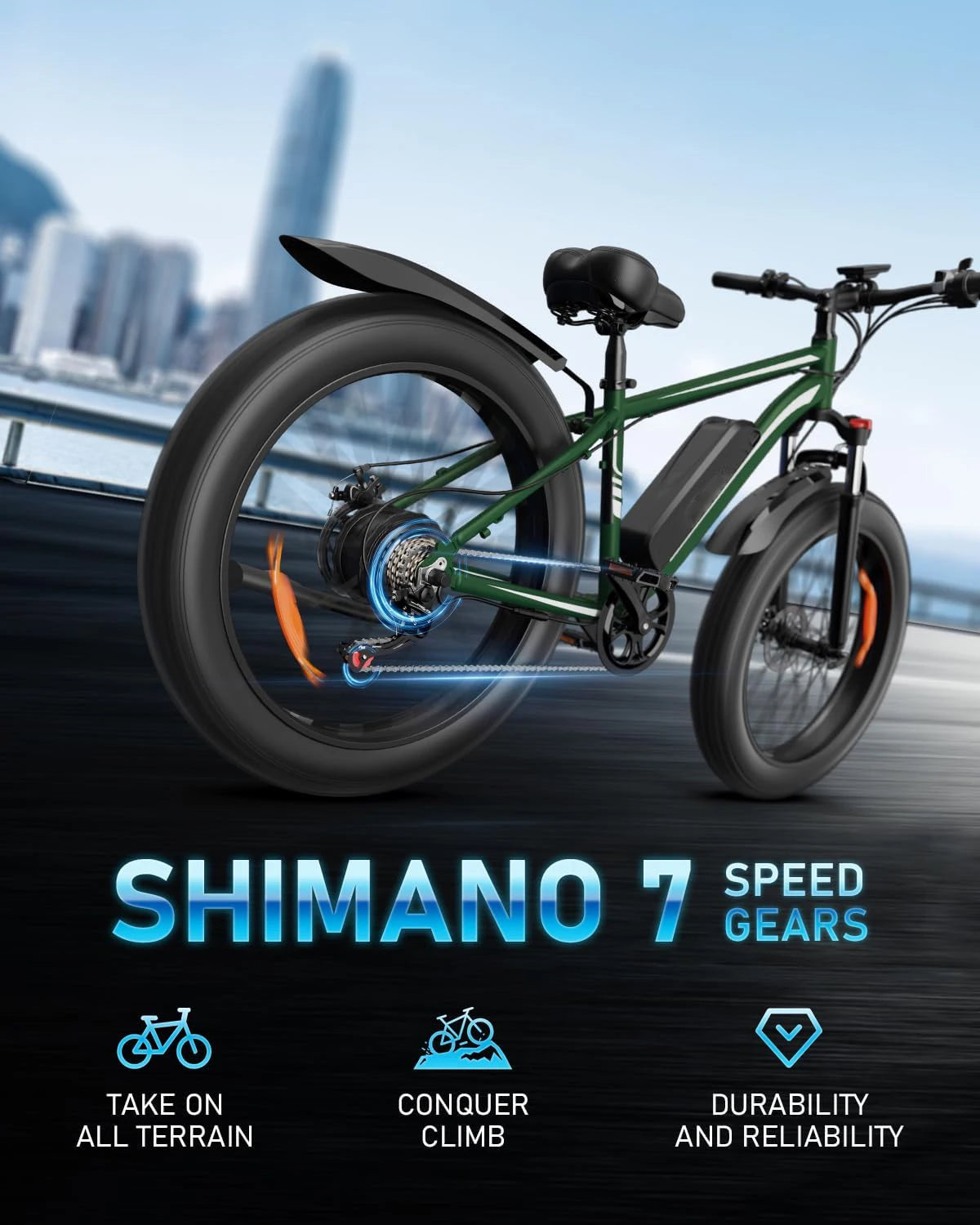 OBX EB26 Fast Electric City E-Bike Full Suspension 48v Lithium Battery Power Adults' Off-Road Cargo Fat Tire US Warehouse OEM