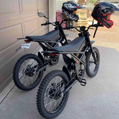 Ridingtimes GT73 Electric 48V 3-Speed Dirt Bike Off-Road Sport Style Front & Rear Oil Brake + Disc Brake Lithium Battery