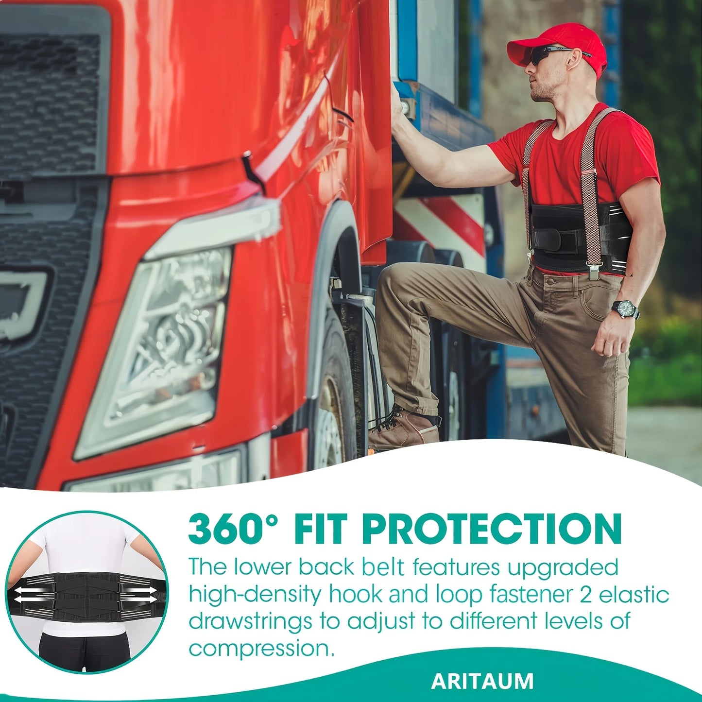 Waist Support with 6 Steel Plates Breathable Back Support Belt for Work Running and Fitness