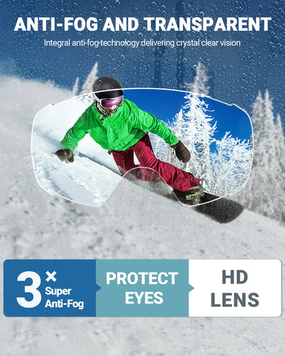 OutdoorMaster Winter Outdoor Skiing Goggles Double Anti Fog Spherical Snow Goggles Custom Logo Designer Snowboard Ski Goggles