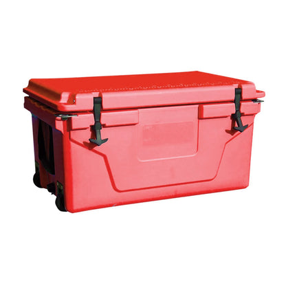 65QT Outdoor Cooler Box Ice Chest Box Camping Fishing Field Bar Cooler Box with Wheeled Patio Storage Rotomolded Cooler