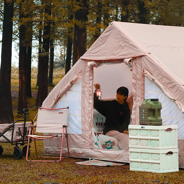 High Quality White Large Heavy Duty Luxury Family Camping Inflatable Cabin Tent for Outdoor