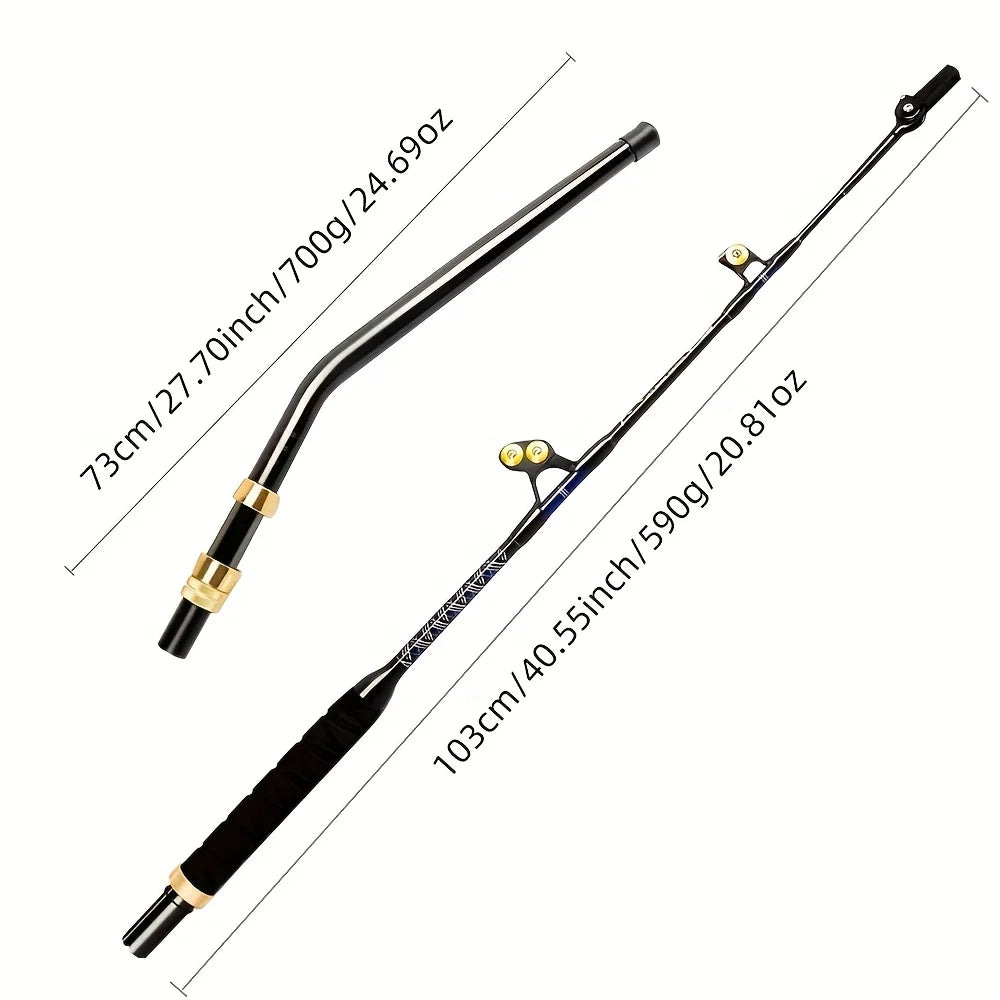 Topline Tackle Ocean Deap Sea Fishing Rod 1 Section Medium Heavy Big Game Tuna Trolling Rod