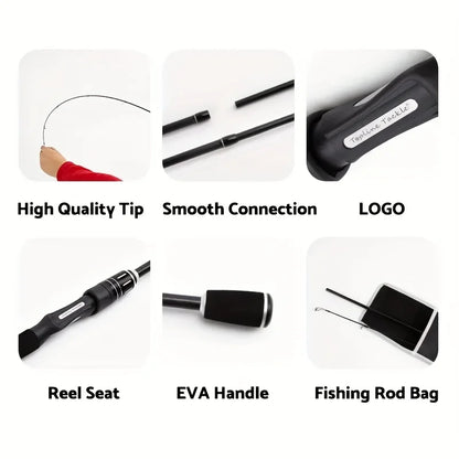 Carp Surf Fishing Rod High Carbon Fiber 2 Sections Smooth Guide Ring Composite Spinning Bass Trout River Fly