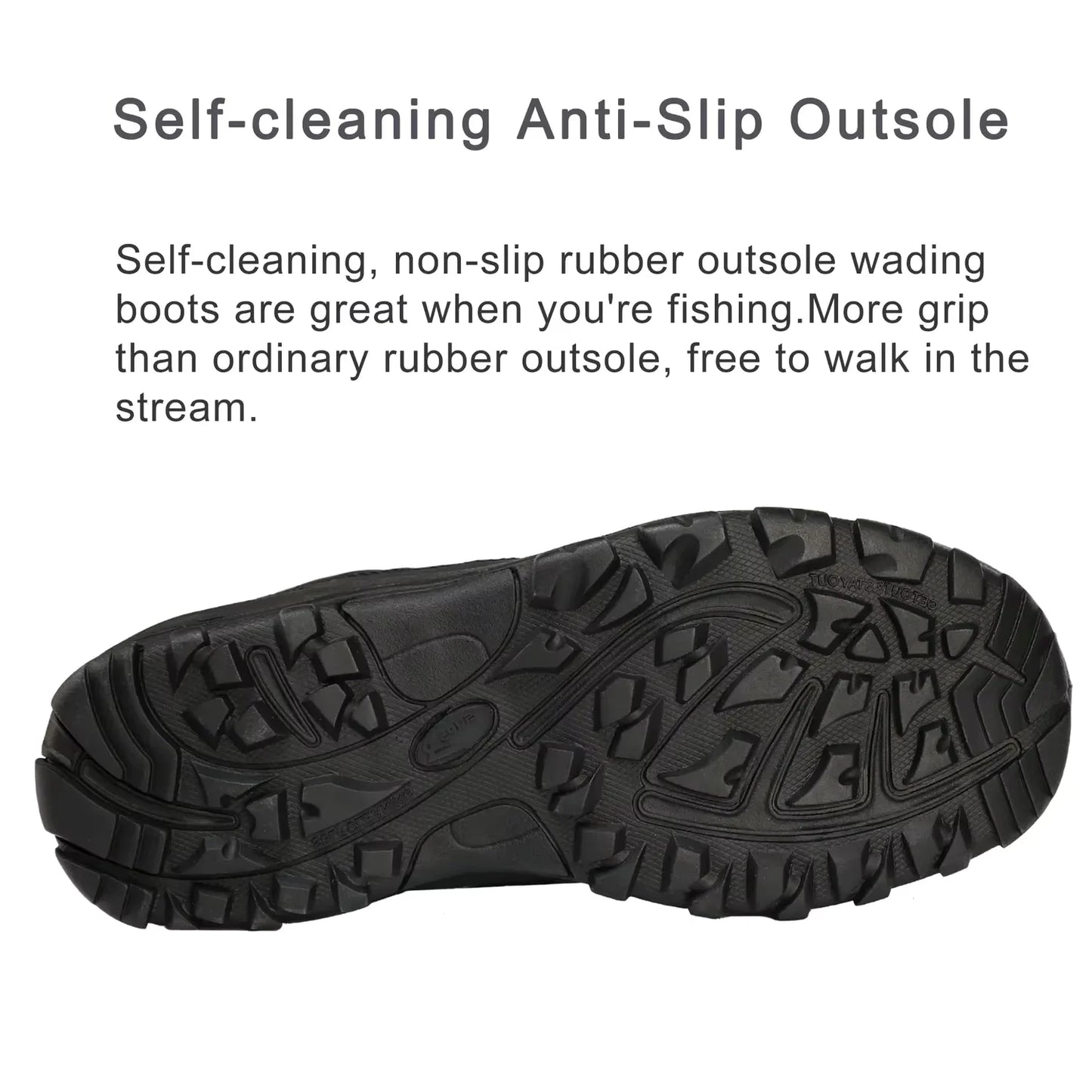 Rotating Buckle Lacing System Outsole Wading Boots with Spear Gun Accessories