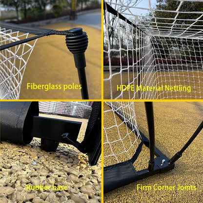 Hight Quality Steel Tube Durable Net 12x6ft Portable Foldable Soccer Goal for All Ages