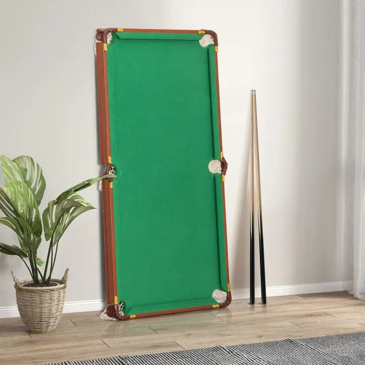 Portable Folding Snooker & Billiard Table Set with Adjustable Foot Levelers