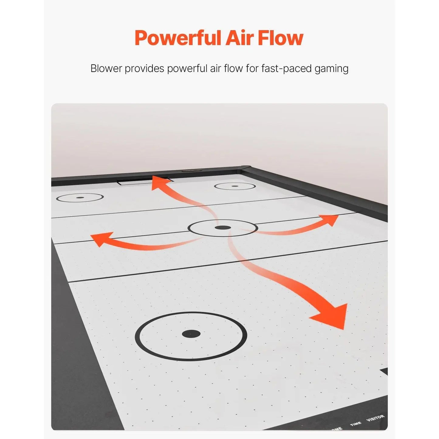 84-Inch Indoor Arcade Air Hockey Table Set X-Shaped Legs High-Powered Blower Electronic Scorer 2 Pushers 2 Pucks for Family Game