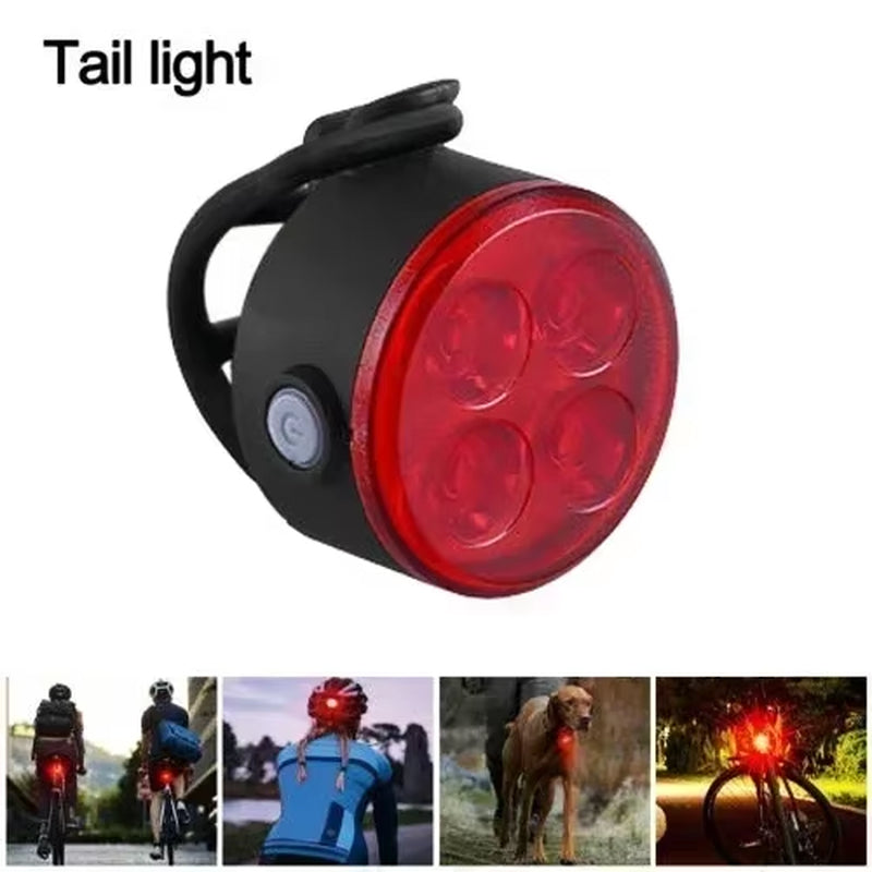 Bike Light Set Rechargeable Rear Light Front Lamp Waterproof Riding Headlight USB MTB Taillight Led 1PC Cycling Parts