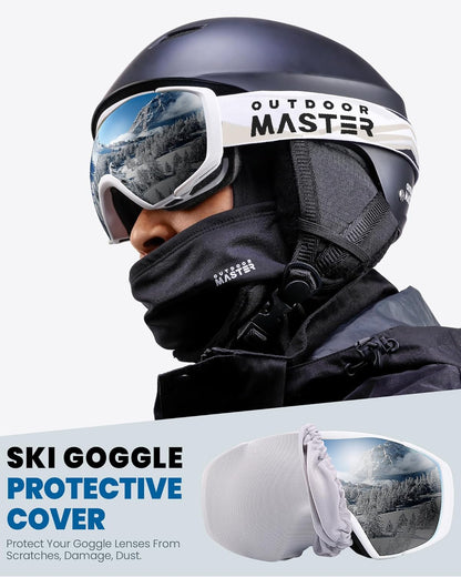 Ski Goggles with Cover Snowboard Snow Goggles OTG Anti-Fog