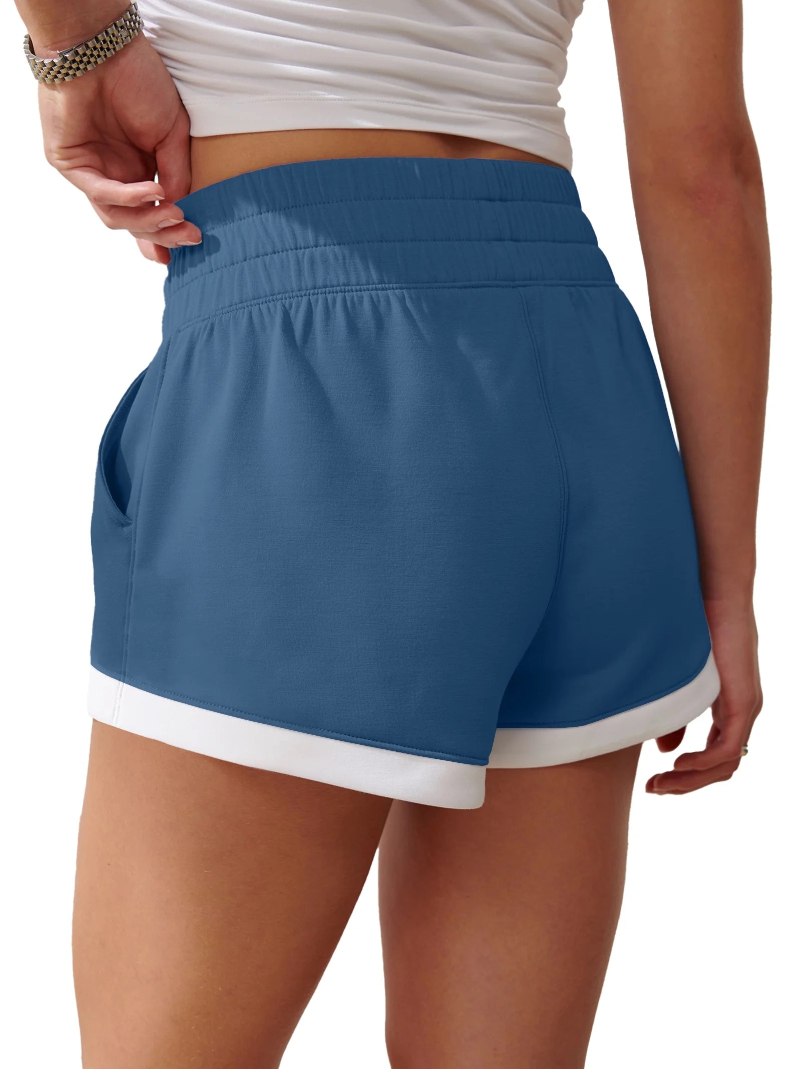 Cotton Shorts for Women Casual Shorts with Pockets
