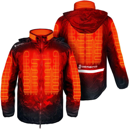 12V Heated Jacket Liner 2.0 – Heated Clothing with 7 Heat Zones, Removable Hood, Motorcycle Gear for Winter Riding