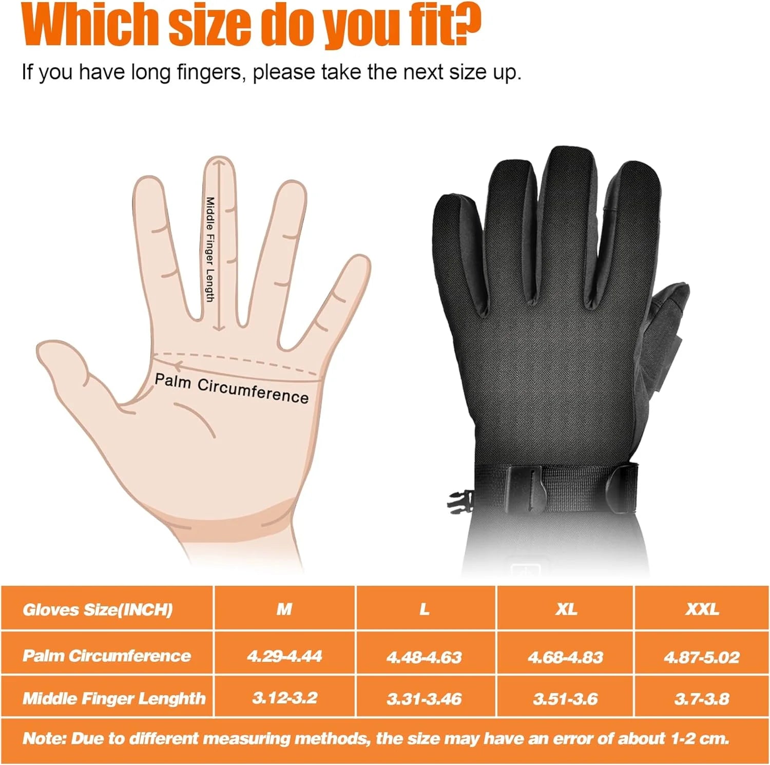 Heated Gloves for Men Women,7.4V 22.2Wh Rechargeable Electric Heated Gloves,Up to 10H Heating,Touchscreen Ski Winter Gloves for Outdoor Skiing Hunting Work Hiking,M