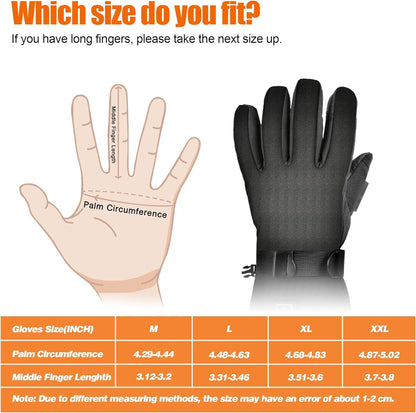 Heated Gloves for Men Women,7.4V 22.2Wh Rechargeable Electric Heated Gloves,Up to 10H Heating,Touchscreen Ski Winter Gloves for Outdoor Skiing Hunting Work Hiking,M