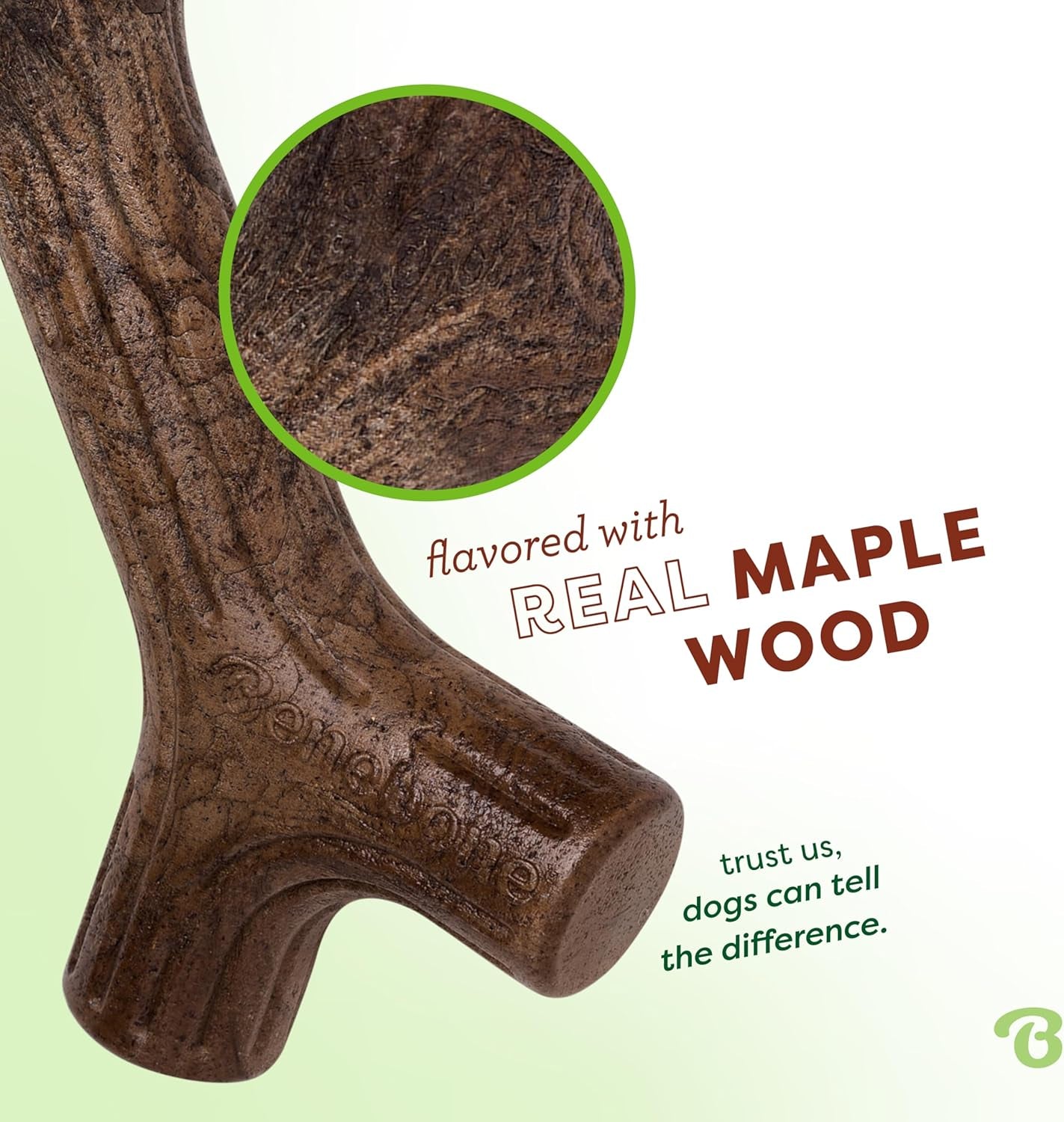 Maplestick Real Wood Durable Dog Chew Toy, Made in USA, Large