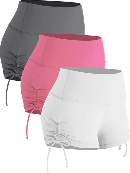 Athletic Booty Shorts for Women 3 Pack High Waisted Workout Pro