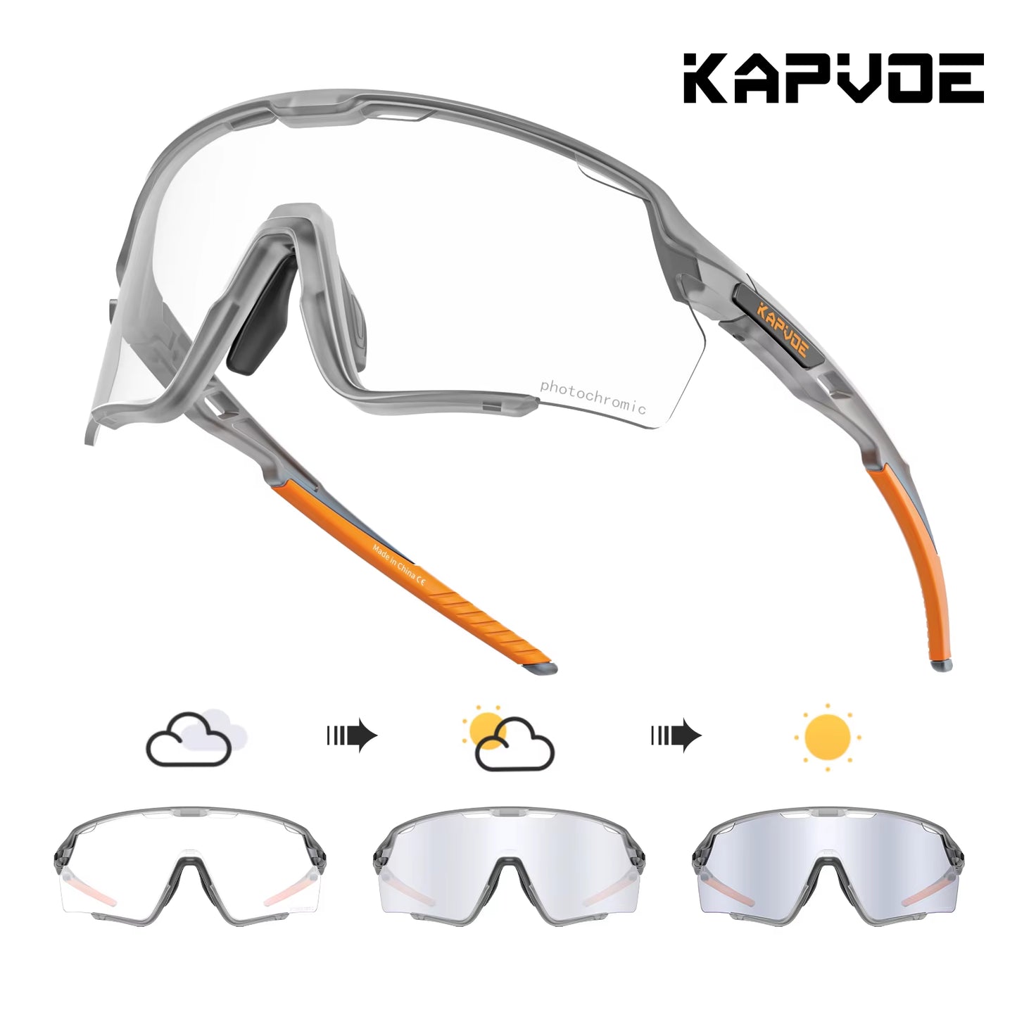 Cycling Glasses Photochromic Cycling Sunglasses UV400 MTB Sports Eyewear Outdoor Bicycle Goggles Bike Cycling Equipment