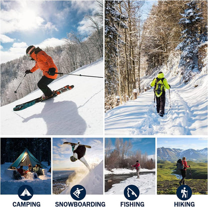 Womens Outdoor Snow Ski Pants Waterproof Hiking Insulated Softshell Pants Snowboard Zipper Bottom Leg