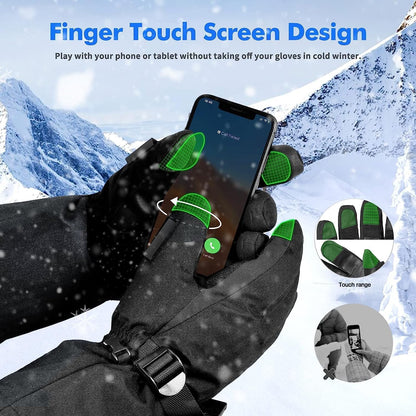 Heated Gloves for Men Women,7.4V 22.2Wh Rechargeable Electric Heated Gloves,Up to 10H Heating,Touchscreen Ski Winter Gloves for Outdoor Skiing Hunting Work Hiking,M