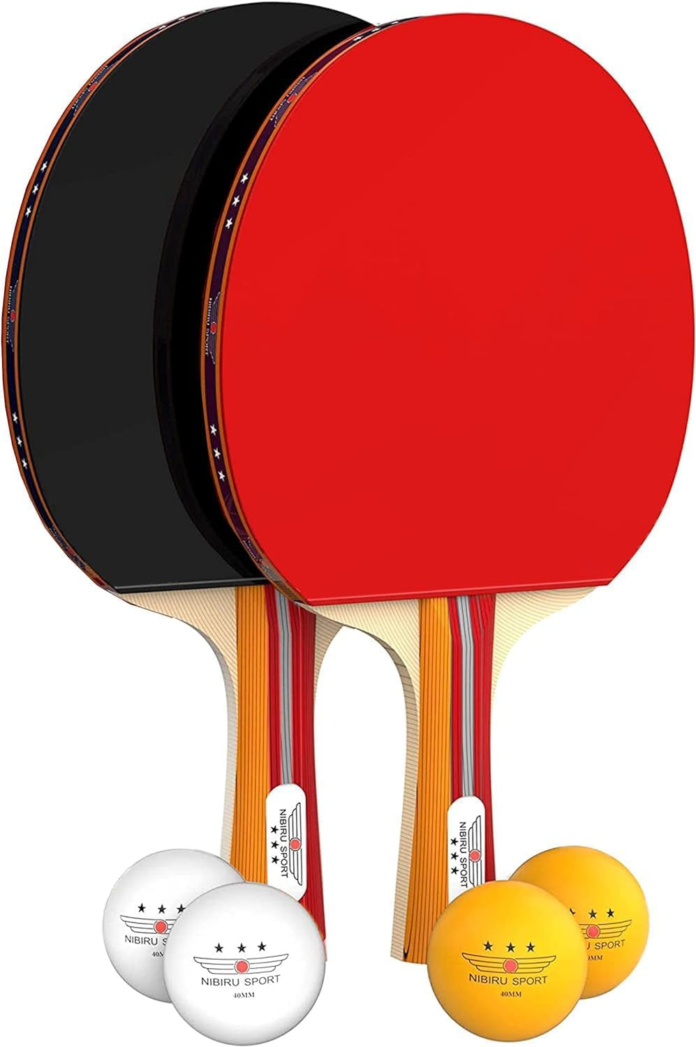 Professional Ping Pong Paddle Sets, 2 Paddle or 4 Paddle Table Tennis Set with Tournament Quality Balls and Carry Bag/Storage Case, Table Tennis Equipment & Ping Pong Accessories
