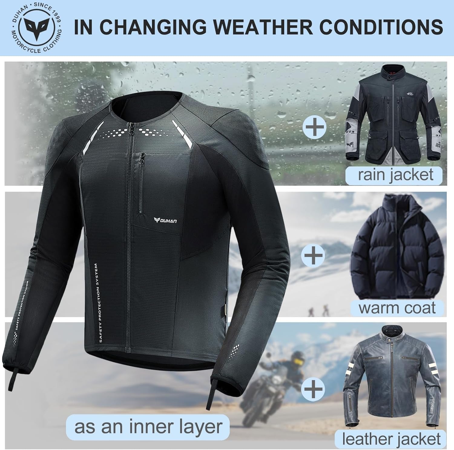 Motorcycle Shirt Mesh Motorcycle Jacket Men with CE Level 2 Armor Motorcycle Protective Gear for All Seasons