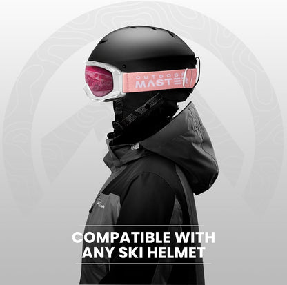 OTG Ski Goggles - over Glasses Ski/Snowboard Goggles for Men, Women & Youth - 100% UV Protection