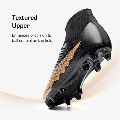 Men'S Firm Ground Soccer Cleats High-Top Football Cleats FG/AG Professional Training Outdoor Lightweight Soccer Shoes