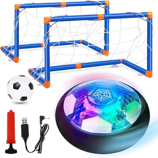 Hover Soccer Ball Set with 2 Goals, LED Rechargeable Indoor/Outdoor Games Toys for Kids Boy Girls