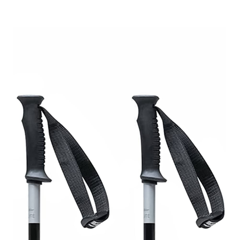 Swix Techlite 125Cm Black Gray Aluminum Ski Poles Ergonomic Grip Medium Baskets